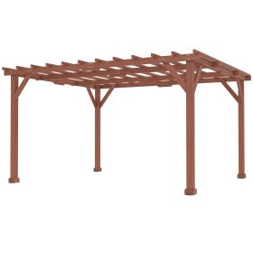 11' x 12.5' Wood Pergola, Outdoor Pergola Gazebo Grape Trellis for Patio, Deck, Backyard, Lawn