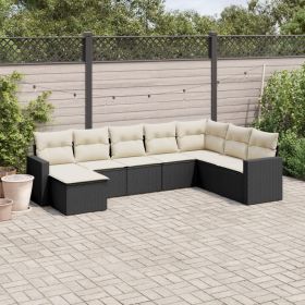 Garden Sofa Set Black Poly Rattan Large Modular Garden Sofa Set