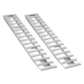 VEVOR Loading Ramps, 2 Pcs 94 x 15 in, Durable Aluminum and Heavy-Duty Trailer Ramp Set with 16 Anti-Slip Plates, 6000 Lbs Combined Capacity