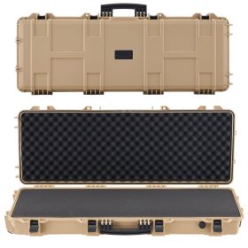 VEVOR Hard Rifle Case, Lockable Rifle Case with Pre-cut Foams, 42 in Movable Gun Storage with Wheels