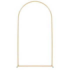 VEVOR Arch Backdrop Stand, 7.2 x 4 ft, Stable Structure, Easy Assembly, 1 Piece Gold Metal Arch Backdrop Stand for Wedding, Birthday Party, Gradu