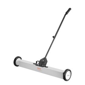 VEVOR 55Lbs Rolling Magnetic Sweeper with Wheels,Push-Type Magnetic Pick Up Sweeper, 36-inch Large Magnet Pickup Lawn Sweeper with Telescoping Ha