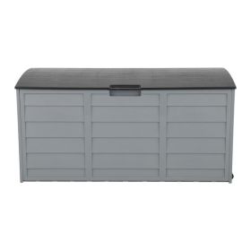 75gal 260L Outdoor Garden Plastic Storage Deck Box Chest Tools Cushions Toys Lockable Seat