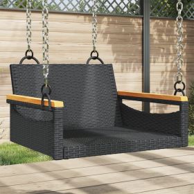 Patio Swing Bench Black