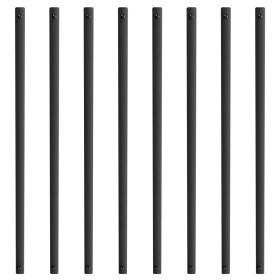 VEVOR Staircase Metal Balusters, 38'' x 1'' Flat Aluminum Alloy Decorative Banister Spindles, 72 Pack Deck Baluster with Screws