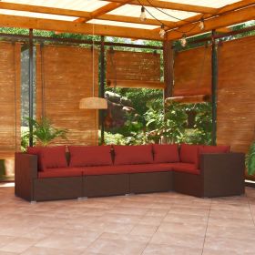 Garden Lounge Set Brown