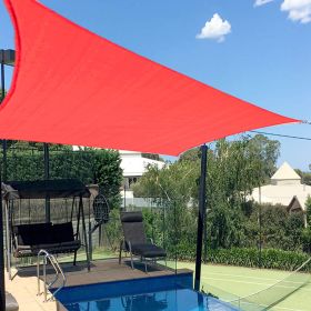 Prohibited From Sale On Amazon XISHAN 12'X16' Turquoise,Dark Grey,Light Grey,Rust Red,Scarlet,Sand,Beige HDPE Sunshade Sail, 160 Grams (Option: 12X16ft-Scarlet)
