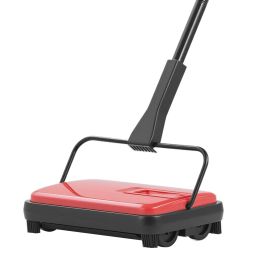 VEVOR Carpet Sweeper Manual, Floor Sweeper with 300 ml Dustbin Capacity Easy to Empty, 6.7 inch Cleaning Width for Home Office Carpets Pet Hair D (Shell Color: Red and Black)