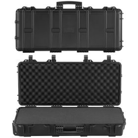 VEVOR Hard Rifle Case, Lockable Rifle Case with 4 Layers Pre-cut Foams, 36 in Gun Storage with Wheels (Default: Default)