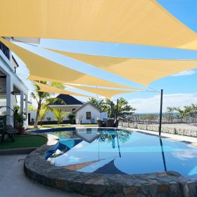 Artpuch 9'x9'x9'Customize Sand Sun Shade Sail Commercial Standard UV Block 185 GSM, Water and Air Permeable, Heavy Duty (size: 11x16x19.4)