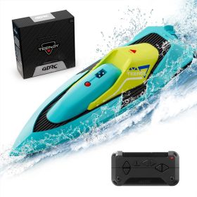 4DRC S5 Fast RC Boat 2.4 GHz 20+ MPH Racing Boats for Pools and Lakes,Remote Control, and  Rechargeable Boat Battery for Adults and Kids (Color: Green)