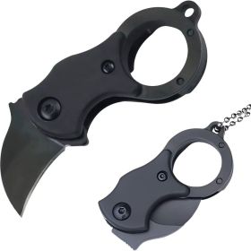 Mini Pocket Knife, Tactical Knife With Necklace And Clip, Cool Small Tool, Lightweight Practical Knife, Linear Lock (Color: BLACK)